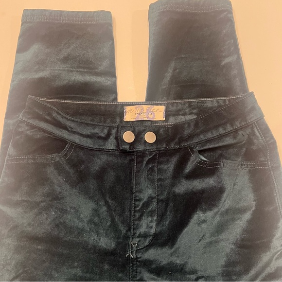 Free People We The Free Sweet Jane Velvet Skinny Jeans Pants in Neptune Green 26 - Picture 9 of 16